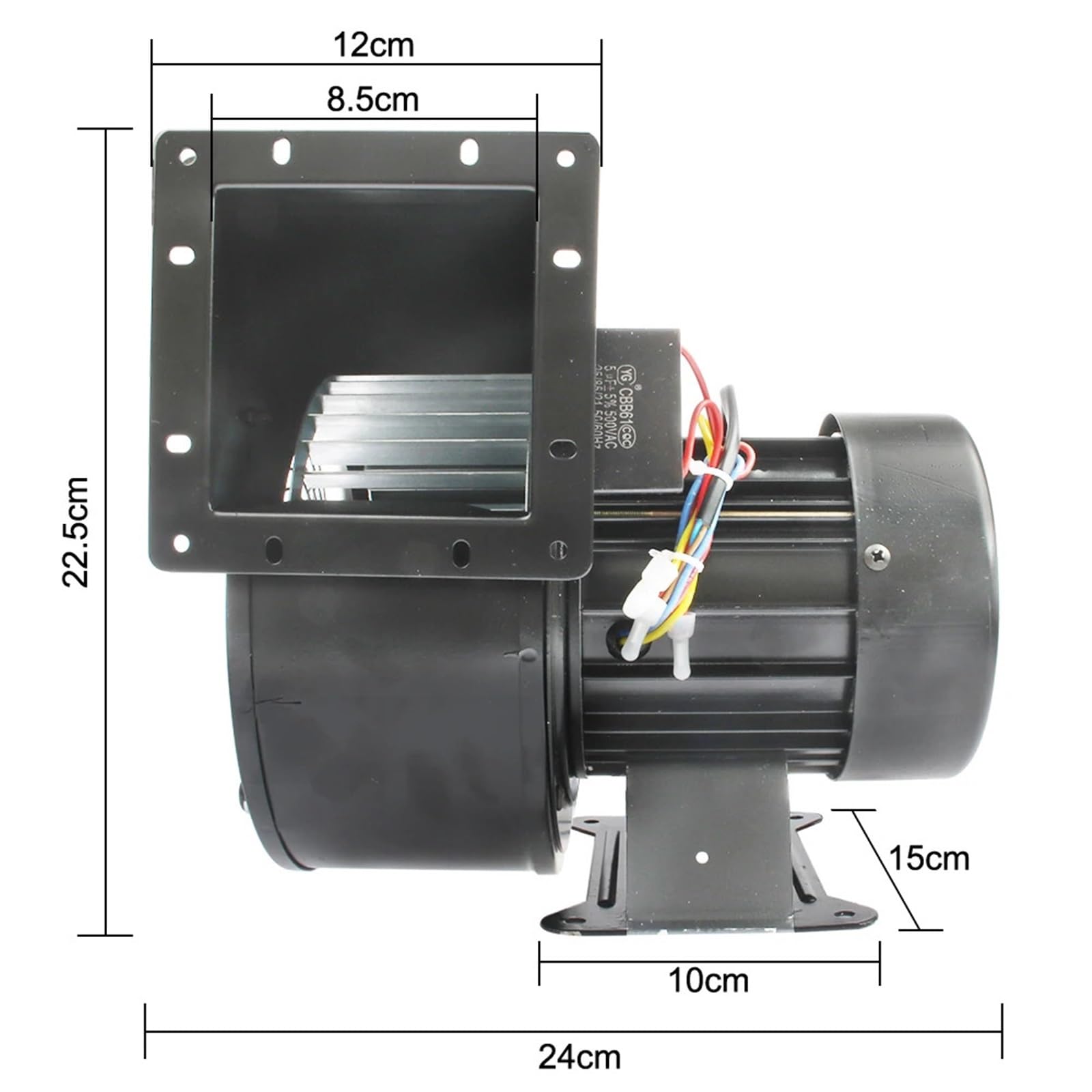 Ventilatore centrifugo di piccola frequenza di potenza 150FLJ7/5 220V 380V 320W 330W ventilatore di raffreddamento industriale (380V con dissipatore di calore, AU)
