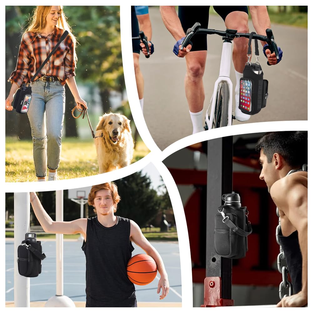 Tiiyee Sac Magnétique Sport, Sac Magnetique Salle de Sport avec Sangle | Réglable et Compartiment Téléphone Porte Gourde Magnetic pour Femmes et Hommes Gym Bag pour Voyages Fitness Sport