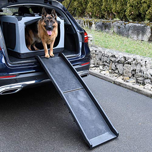 ESTEXO Hunderampe Einstiegshilfe Kofferraumrampe Tier Rampe Hundeautorampe Autorampe klappbar