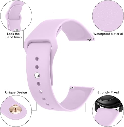 Miniatura 2 de Meliya Banda de repuesto para Garmin Forerunner 245 Band Forerunner 55, banda de repuesto de 0.787 in para Venu 2 Plusvenu SqVivoactive 3Vivomove