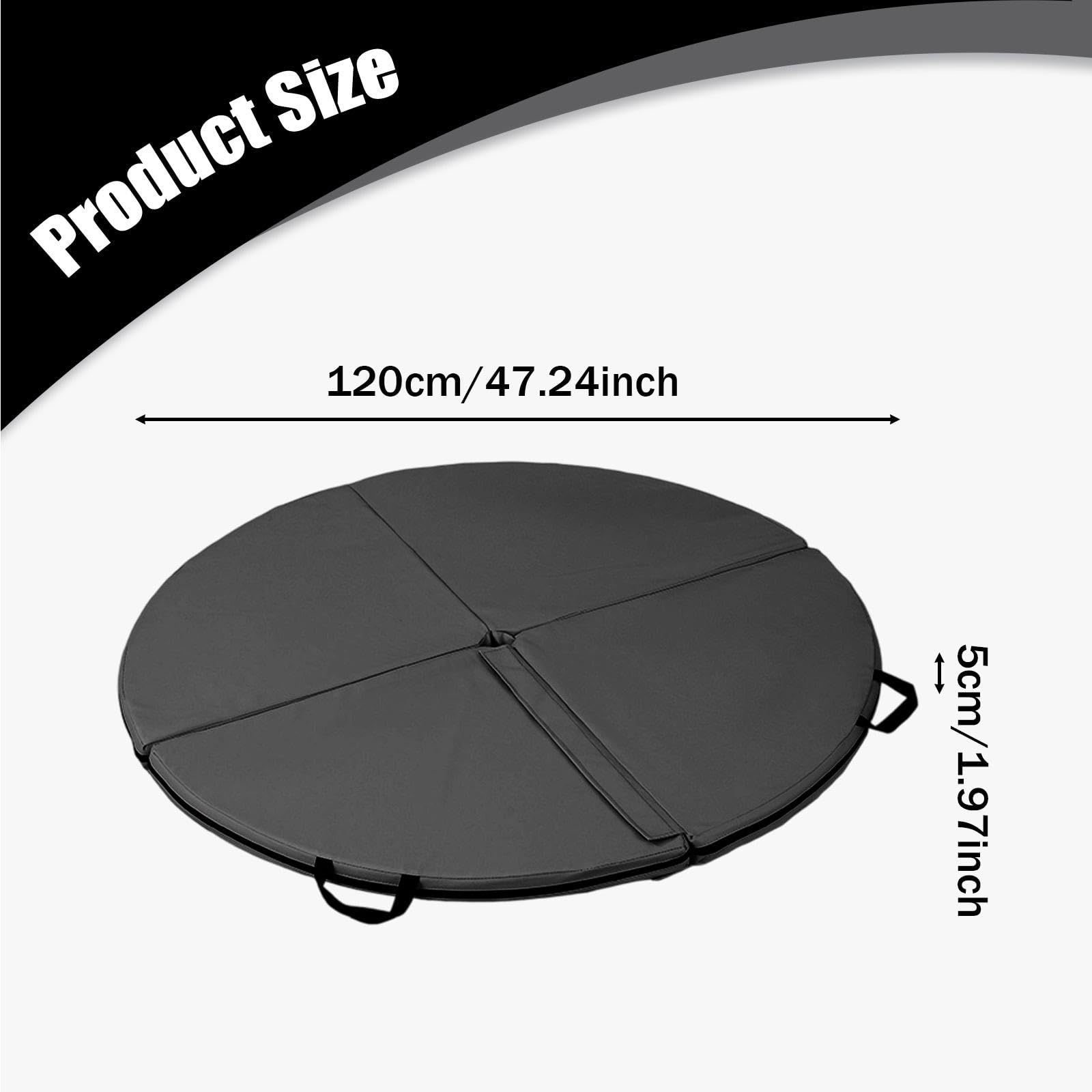 KESOTO Colchoneta Plegable para Pole Dance, para Mujer, Versátil, Ligera, Redonda, para Entrenamiento en Interiores Y Ejercicios de Fitness.