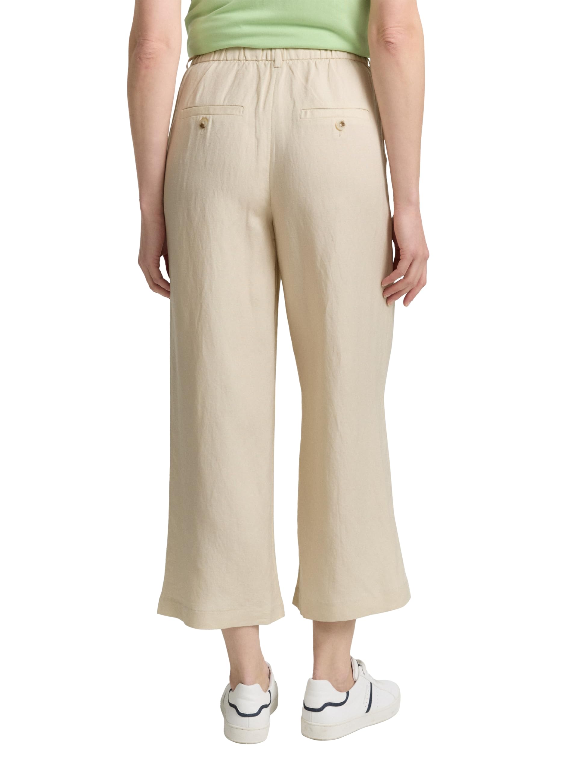Tom Tailor Damen Culotte Hose mit Leinenanteil