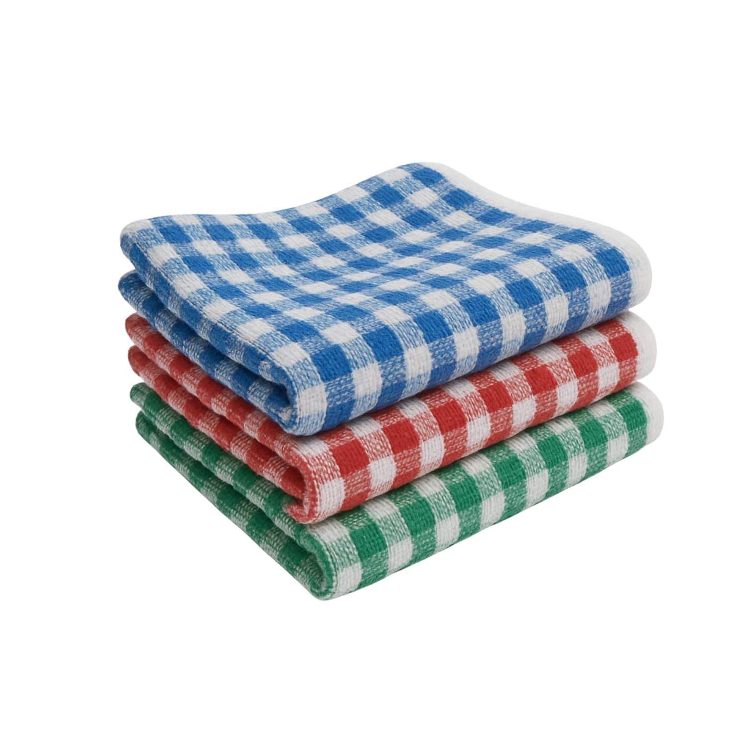 HOMESHOPA Terry Tea Towels, Pack of 3 Cotton Rich Kitchen Cloth, Super Absorbent & Quick Drying, Reusable Dish Cloth, Kitchen Cleaning & Drying