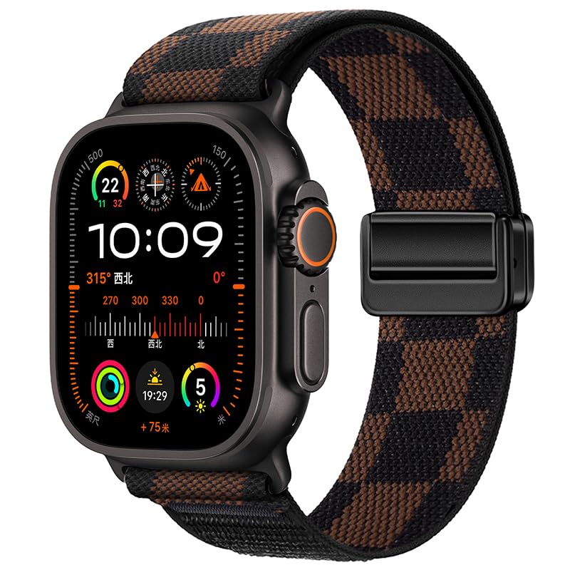 Image of Compatible with Apple Watch Ultra 3 /2 /1 Band 49mm Magnetic Nylon Strap for Series 11 /10 /9 /8 /7 /6 /5 /4 /SE Trail Loop Band 46mm 45mm 44mm 42mm 41mm 40mm