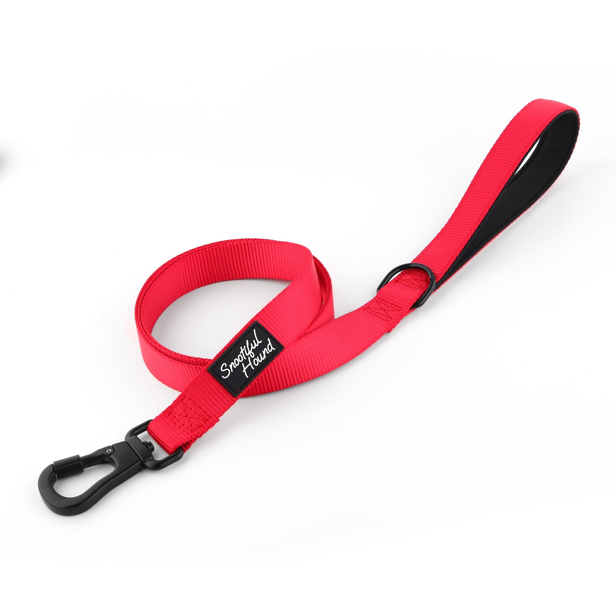 Snootiful Hound Secure Locking Dog Lead with Padded Handle - Carabiner Dog Leash - Anti Theft (Red, 120cm) - Image 3