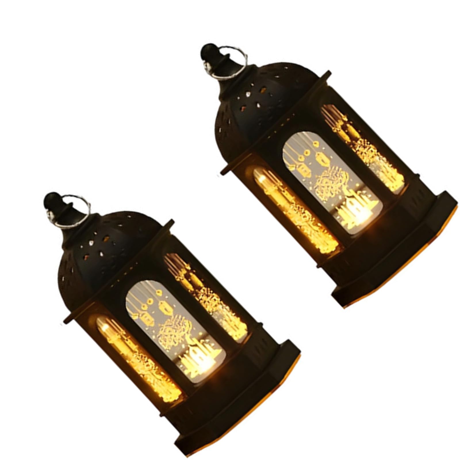 Carotoe Black Battery Operated Festive Geometric Pattern Light For Tabletop Decor Gentle Glow Effect Festive Party Decor