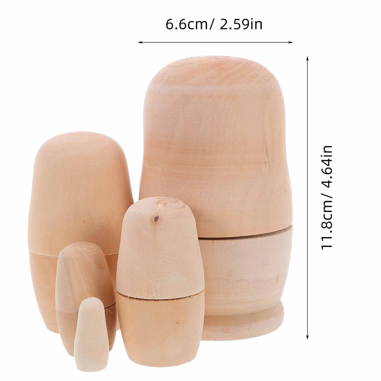 ibasenice Muñecas rusas sin pintar 4 juegos de muñecas rusas sin pintar muñecas vacías sin terminar DIY 5 muñecas de anidación de matryoshka personalizar crea tu propio juego de muñecas de madera