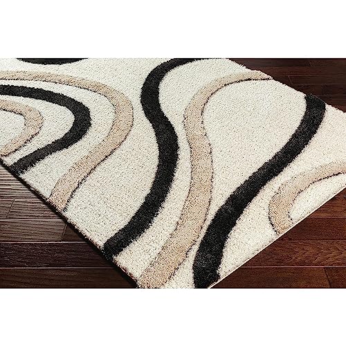 Image of Modern Quality Carpet /Trending Design Hand Woven Fluffy Rug /Mats for Bedroom /Dinning Hall /Living Room 2-inch Thick [Size 5x7 feet]