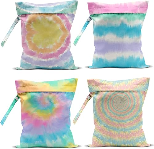 Miniatura 10 de Paquete de 4 bolsas húmedas para traje de baño, artículos esenciales de viaje a la playa, bolsa húmeda y seca, para protector solar, artículos de