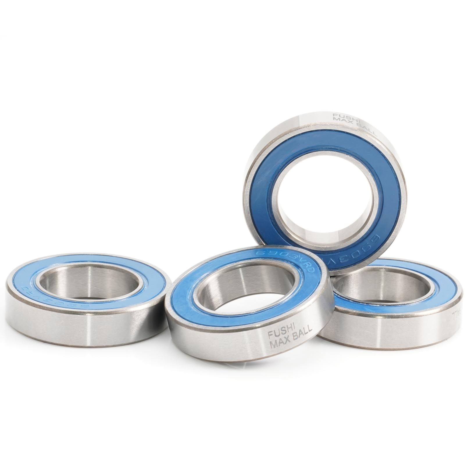 6903 VRS MAX łożysko nabojowe, wymiary 17 x 30 x 7 mm stal chromowana czarna zalakowana tłuszczem, 6903LLU Cart Full Balls Bearing do pivot MTB Pivot, (Pick of 4 szt.)