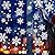 Q-BABY 200 PCS Christmas Decorations Window Clings Static Snowflakes Stickers for Christmas Window Decoration Ornaments
