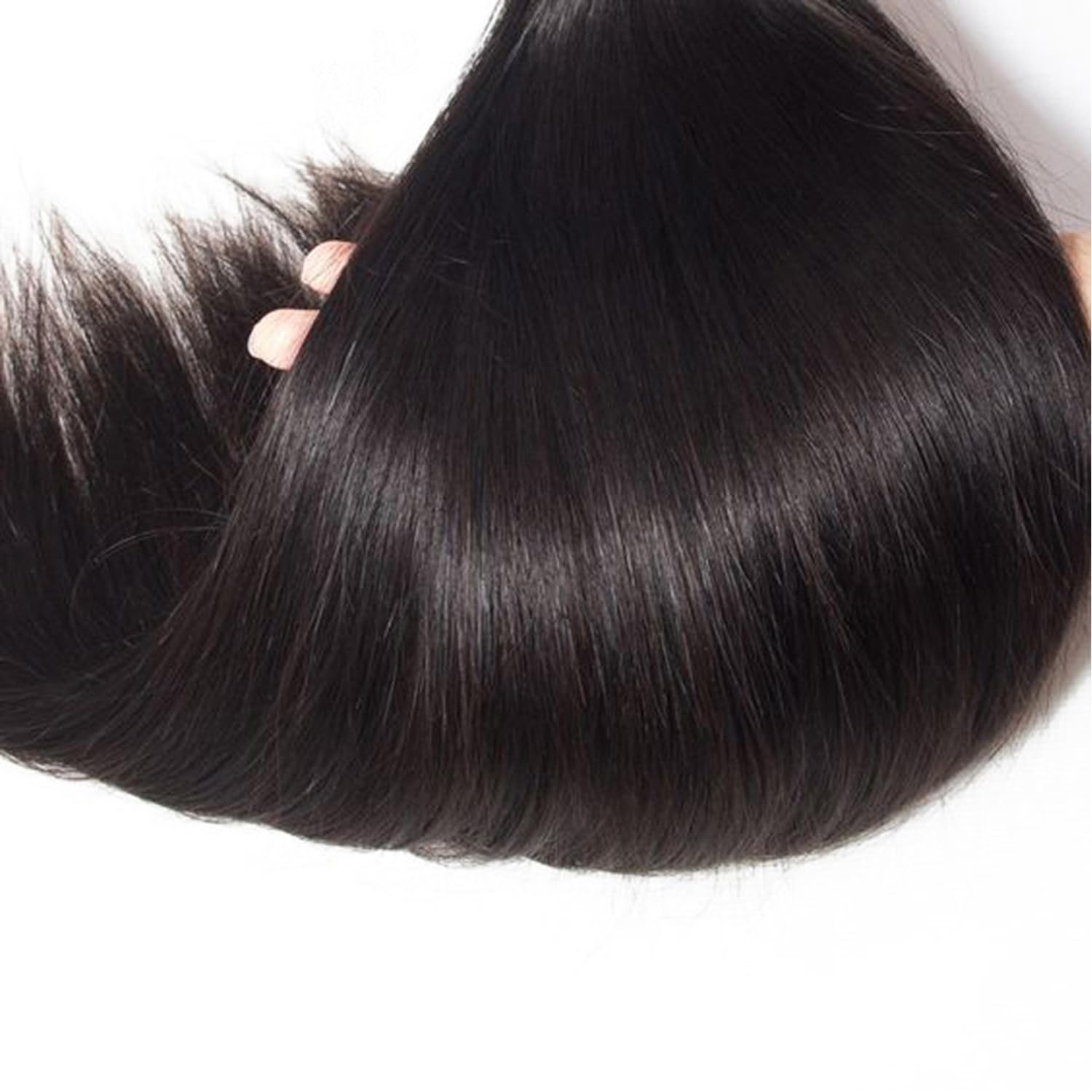 Tissage Naturel Cheveux Humain Straight Human Hair Bundles Double Weft 3 Extensions 50g/Per Nature Black #1B Couleur Tissage en lot Cheveux Naturel 30 32 34 Pouce