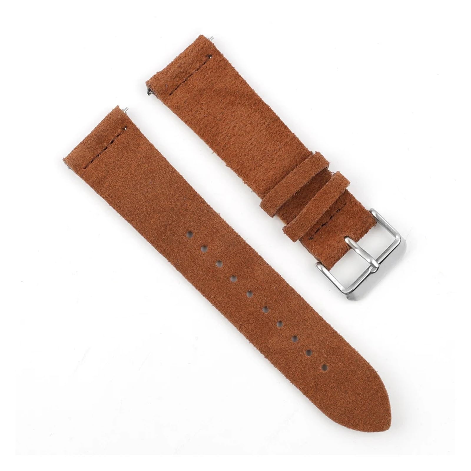Bracelet montre daim souple marron double couche contre les irritations - 6
