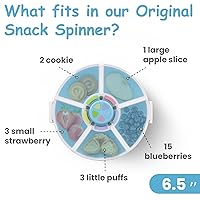 Vista 7 de Kids Reusable Rotating Snack Container with 5 Separate Compartments, Color Matching Opening Lid, BPA/PVC-Free, Dishwasher Safe, Perfect for Travel