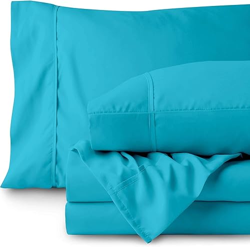 Miniatura 10 de 4 Piece Round Bed Sheet Set - 100 Cotton 800 Thread Count 1 Flat Sheet 1 Round Bed Fitted Sheet And 2 Pillow Cover - Easy Fit With 12 Deep Pocket