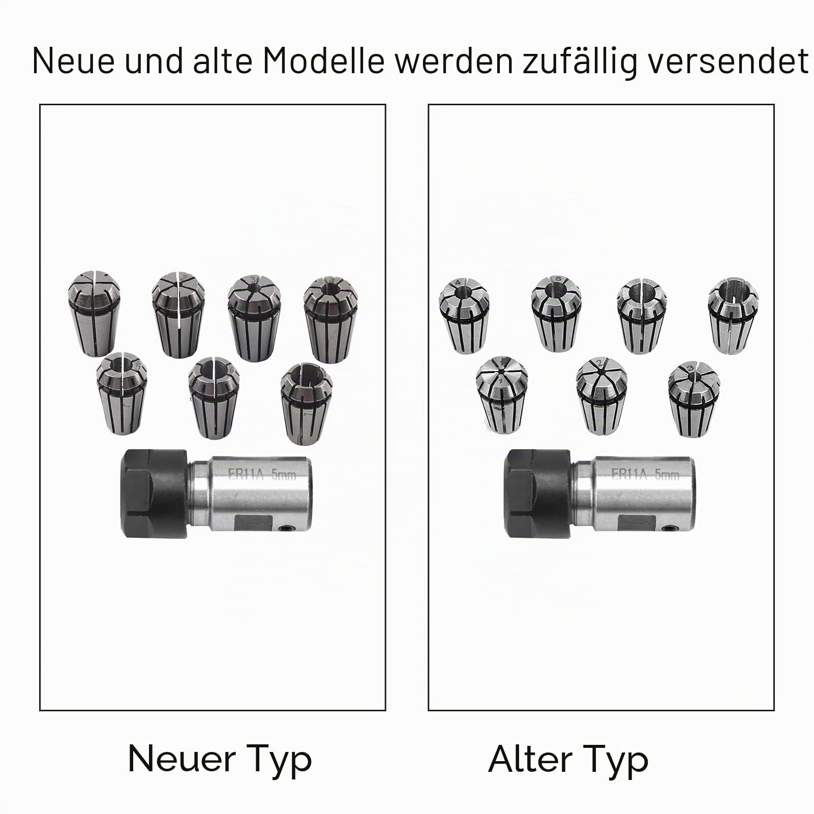 7 STÜCKE ER11 1-7mm Spannzangen Set 5mm Motorwellenhalter Verlängerungsstange Fräsen Drehwerkzeug für CNC Graviermaschine