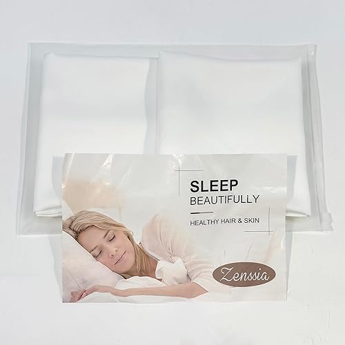 Miniatura 7 de Zenssia Juego de 2 fundas de almohada tamaño Queen, fundas de almohada transpirables con diseño de cierre Evelope y ribete elegante en el borde,