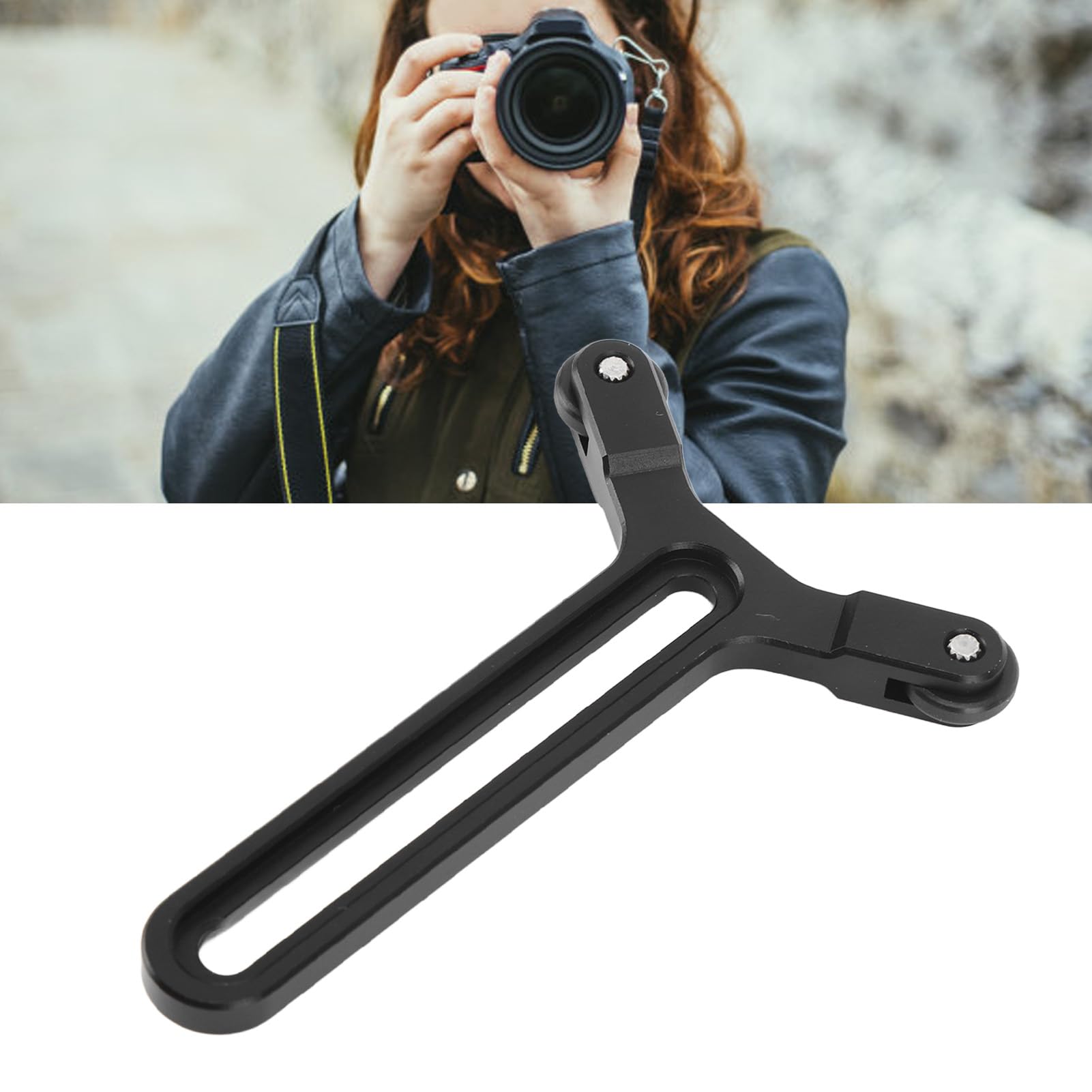 Staffa di Supporto per Obiettivo Lungo Teleobiettivo, con Doppie Ruote e Regolazione Verticale 22-71,5 Mm, per Gimbal Stabilizzatore