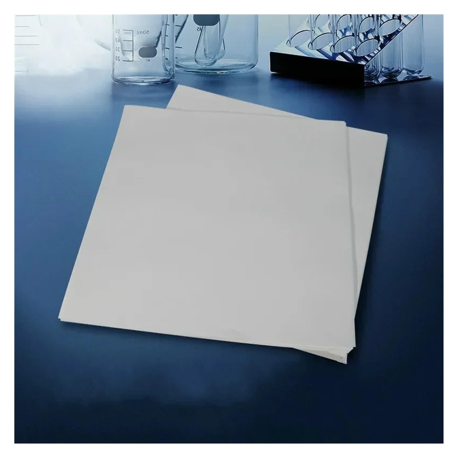 Carta da filtro qualitativa quadrata for il rilevamento dell'olio, carta laboratorio, 10 cm x, for esperimenti di ricerca scientifica industriale, 100 pezzi(Medium filtration)