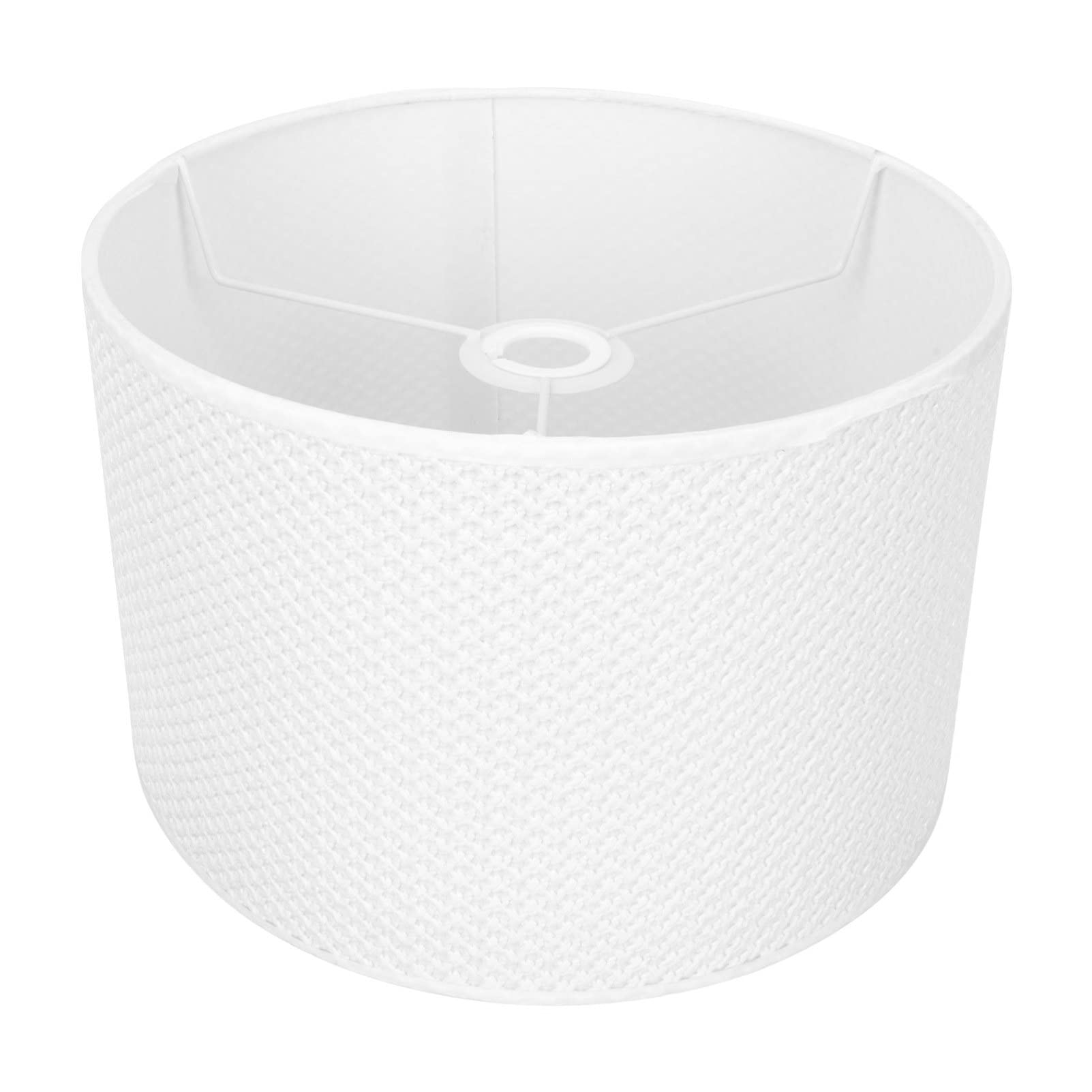 Araña de techo de tela blanca con pantalla protectora de estilo tejido para alta decoración