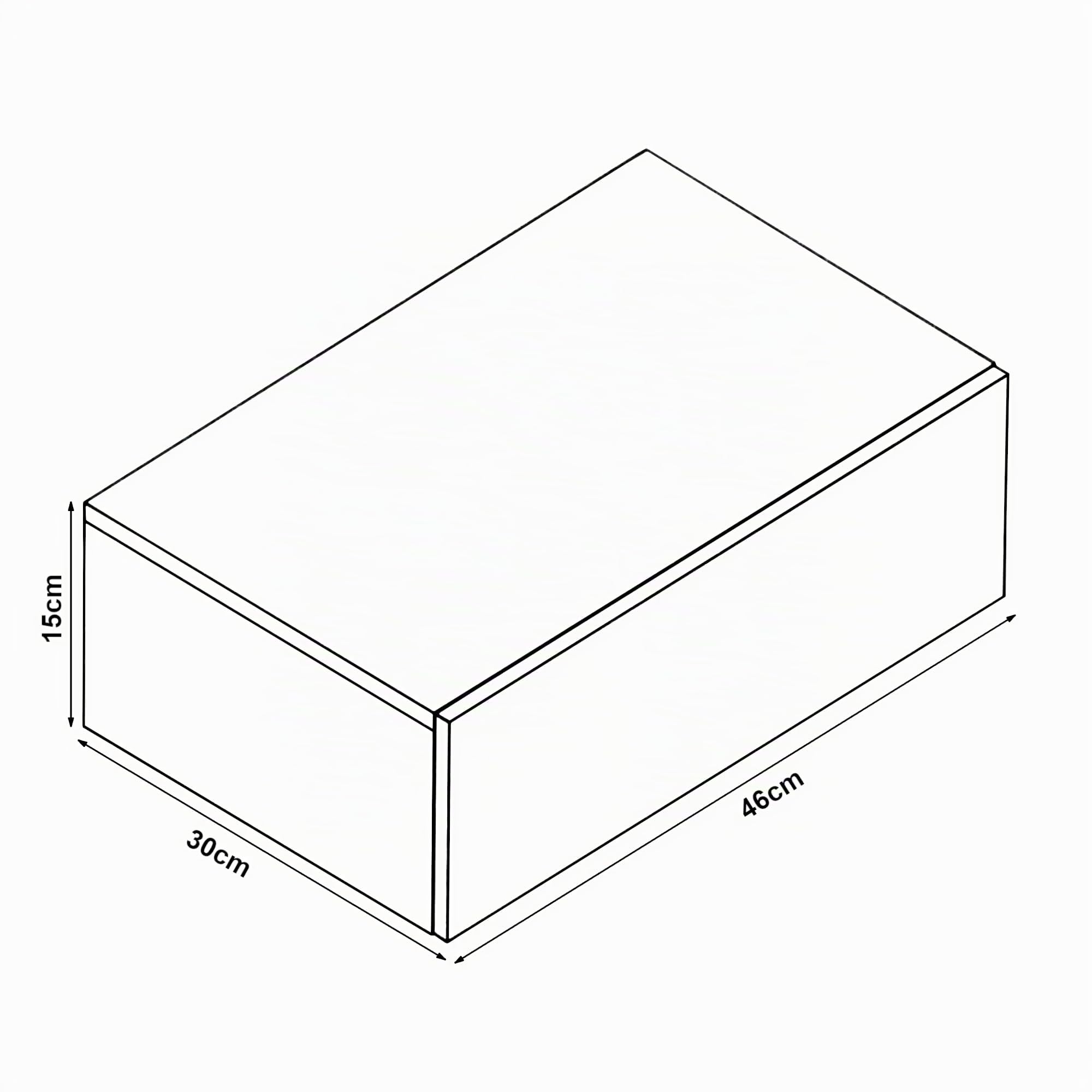[en.casa] Set di 2 Comodini Sospesi Mensole da Parete con Cassetto Integrato Mobiletti Salvaspazio per Camera da Letto Ingresso Soggiorno 46x30x15 cm Nero Lucido