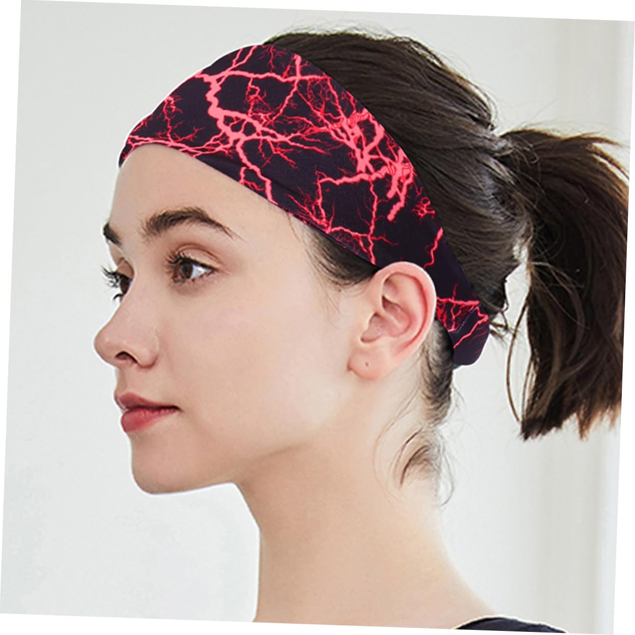 Sosoport 8stücke Atmungsaktive Sport Stirnbänder Für Schweißabsorption Flexibel Leicht Und Elastisch Für Fitness Yoga Laufen Und Andere Sportarten Rot Blau