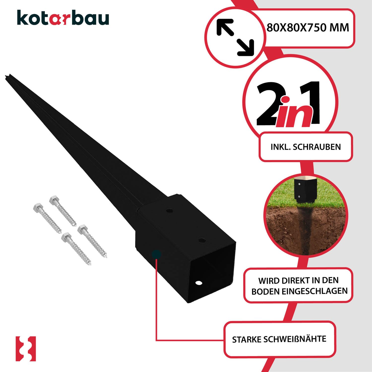Buispaal met grondankers verzinkt kopen? • 4UStore
