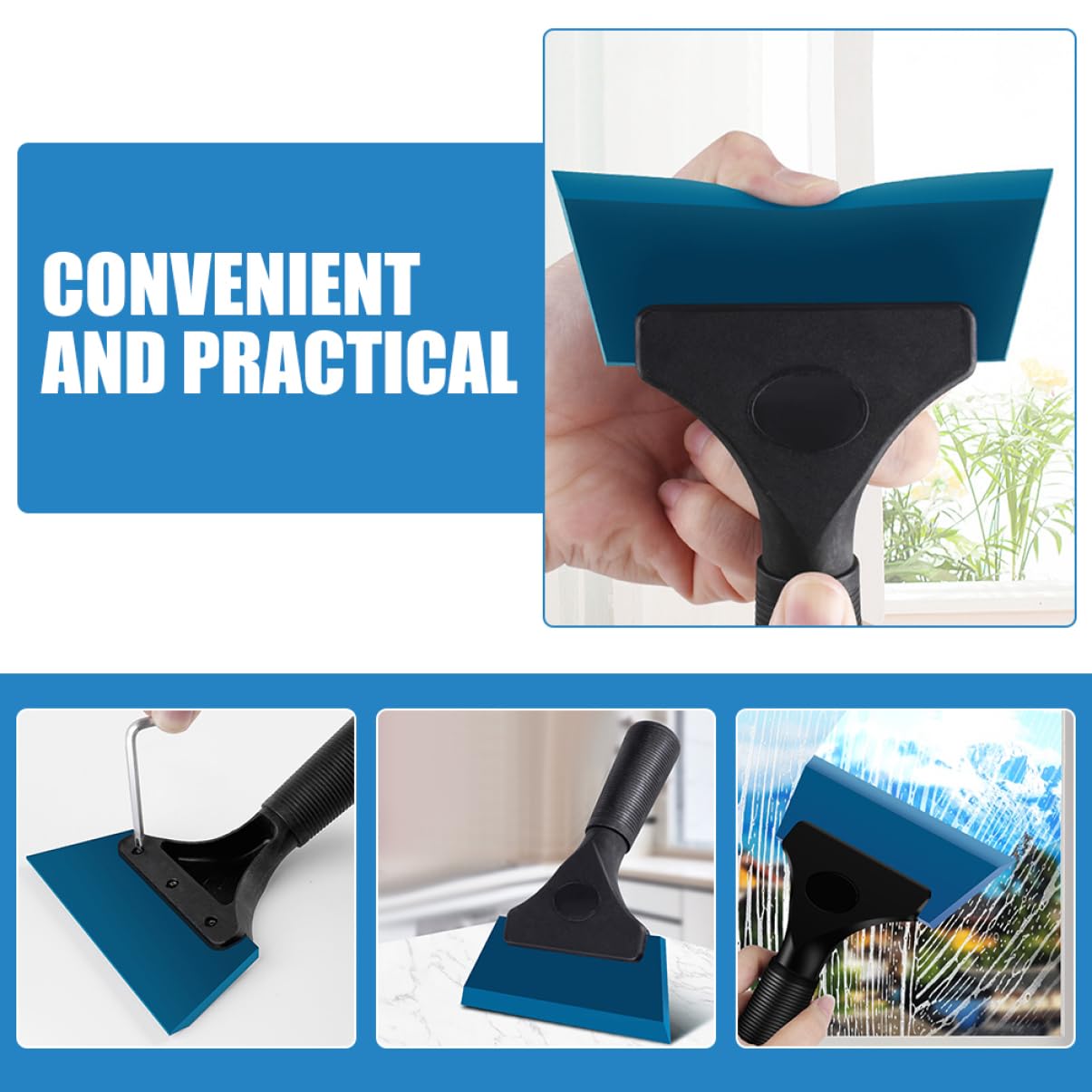 FOMIYES Multi-Functional Car Film 2pcs Vinyl Wrap Squeegee Triangle Scraper Sticker Mounting