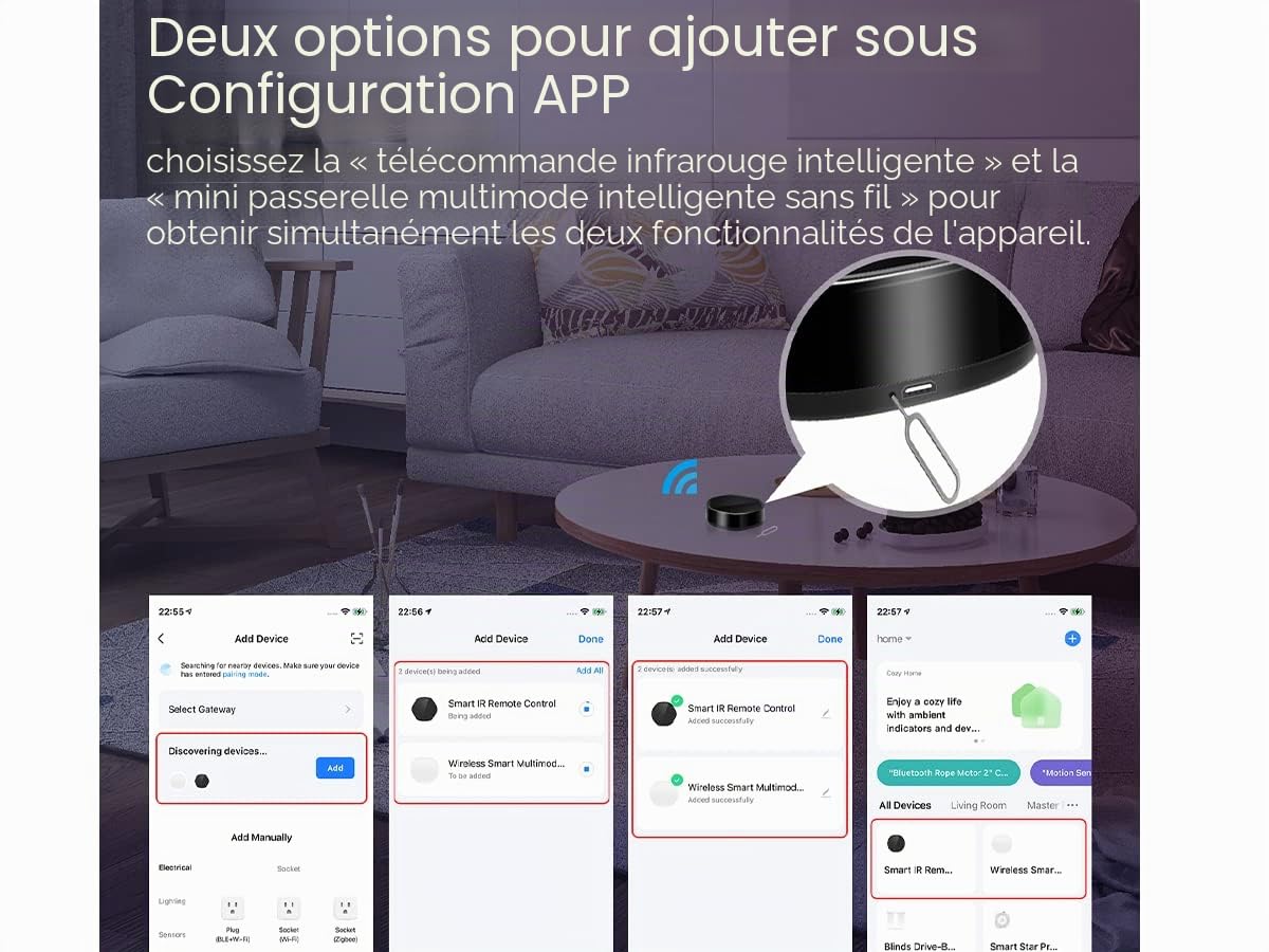 Multi fonctions passerelle ZigBee, 4 en 1 WiFI 2.4G + ZigBee 3.0 + Bluetooth BLE Mesh + IR, APP Tuya et Smart Life, compatible avec Amazon Alexa