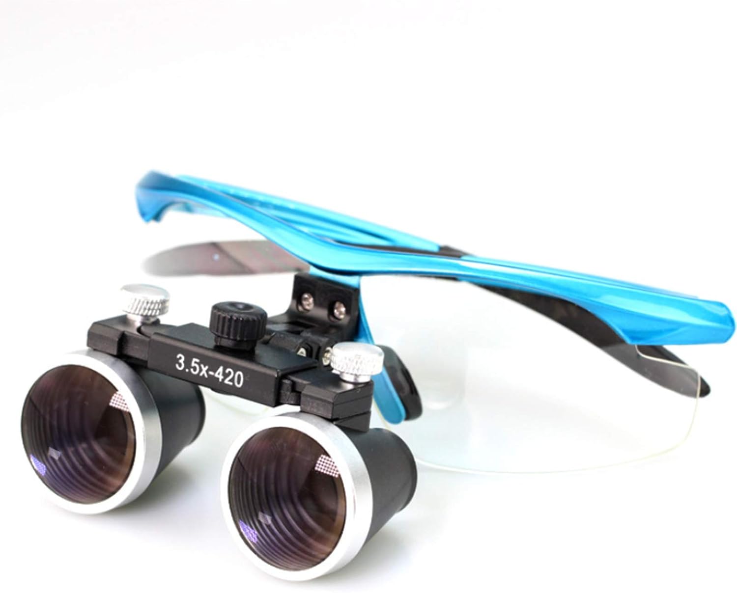CNMJI Dentist Dental Surgical Medical Nuevo quirúrgico Binocular Loupes 3.5X 420mm Optical Glass con LED lámpara de Cabeza