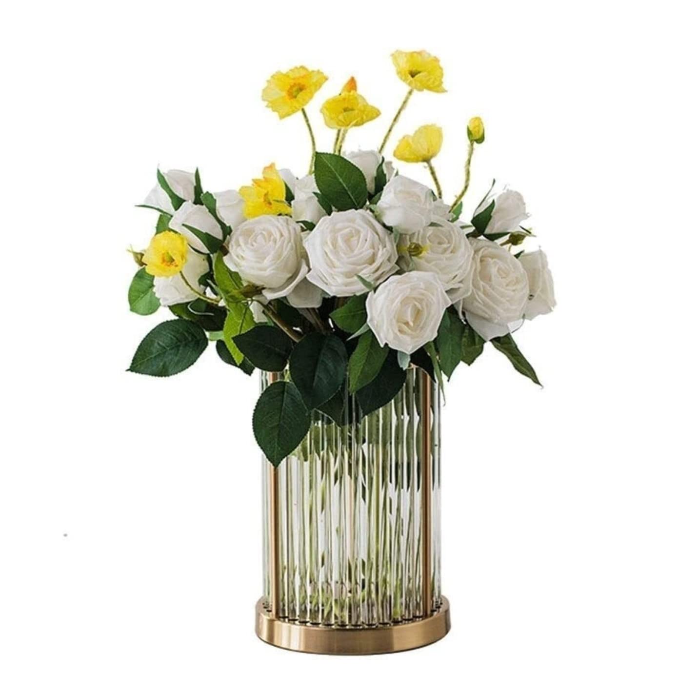 Künstliche Blumen Wunderschön Künstliche Blumen Real Touch Bouquet Vase Set Für Zuhause Hochzeitsdekorationen Künstliche Blumen wie Echt (Color : B, Size : As Shown)