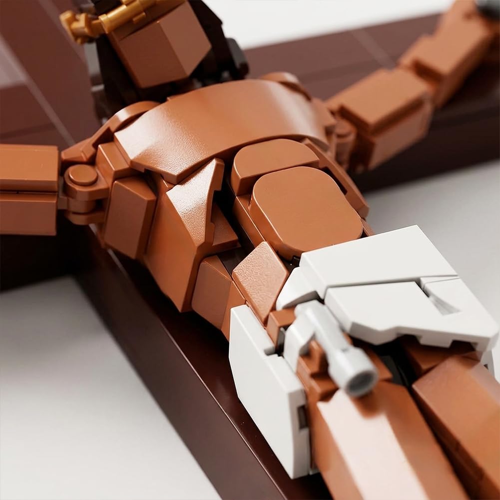 Set de piezas de construcción de la crucifixión de Jesús de 588 piezas, kit de construcción de modelo de cruz cristiana, juguete de construcción de figura religiosa para jóvenes y adultos, decoración