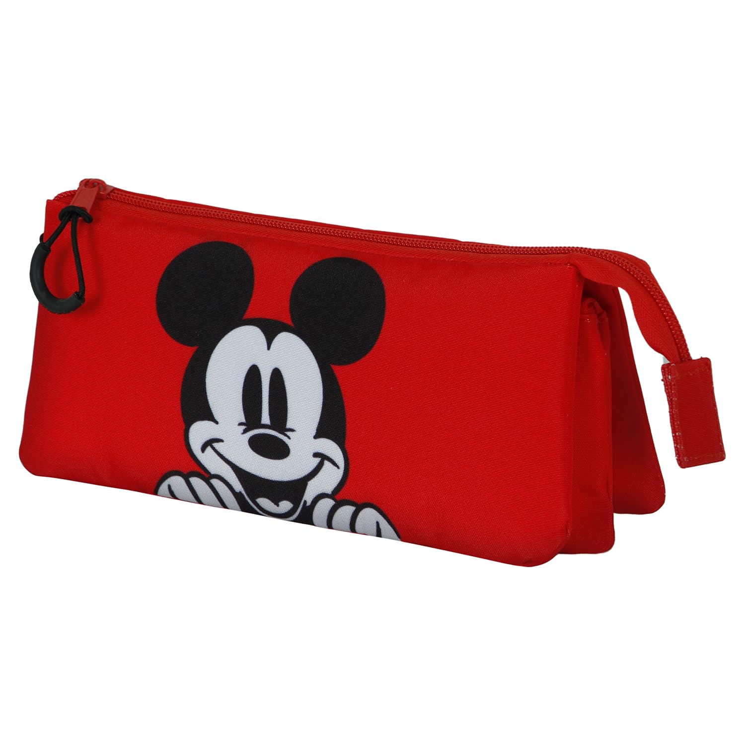 Mickey Mouse Red-Triple Pencil Case, Red, 23 x 11 cm