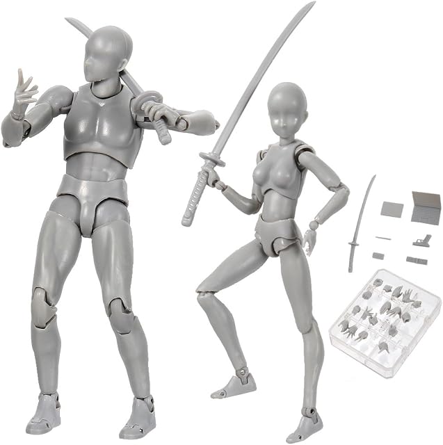 Starall Action Man Figure Model 2.0 Body Kun Doll PVC Body-Chan Male Female Action Figure DX Set with Toy Gestures Cellphone Kit for Drawing Sketching Painting