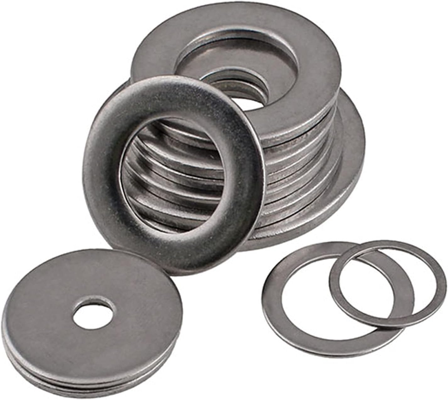 Arandelas,Arandela plana de reparación, Arandela plana de acero inoxidable 316 Junta plana Anillos de junta plana M2 M2.5 M3 M4 M5 M6 M8-M24 Espesor 0.5 mm-4 mm, 10/50 PCS, durabilidad duradera ( Colo