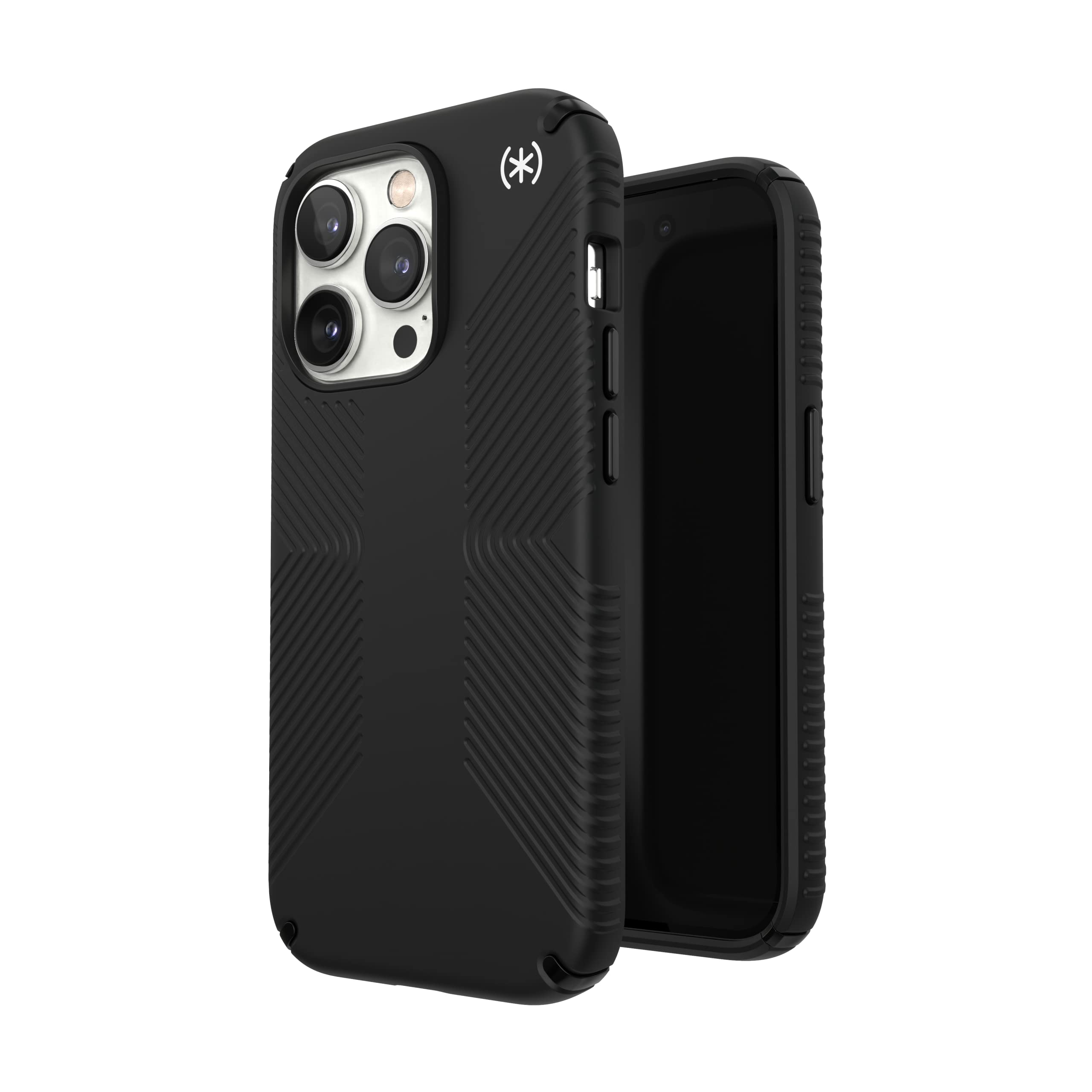 Photo 1 of Speck Presidio2 Grip - Non-Slip iPhone 14 Pro Case (Black/Black/White)