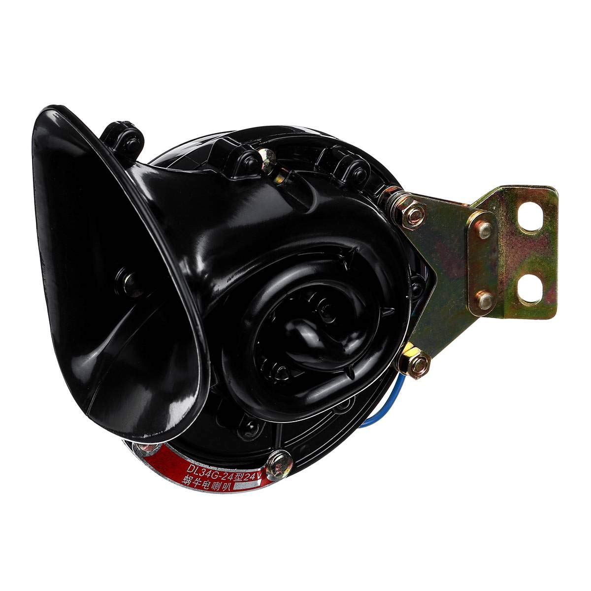 Bocina Coche,Claxon Coche Fuerte 30 0DB 12V 24V Coche eléctrico Air Snail Bull Horn Raging Sound Car Styling Ruid for Auto Vehicle Motorcycle Truck Boat(24V)