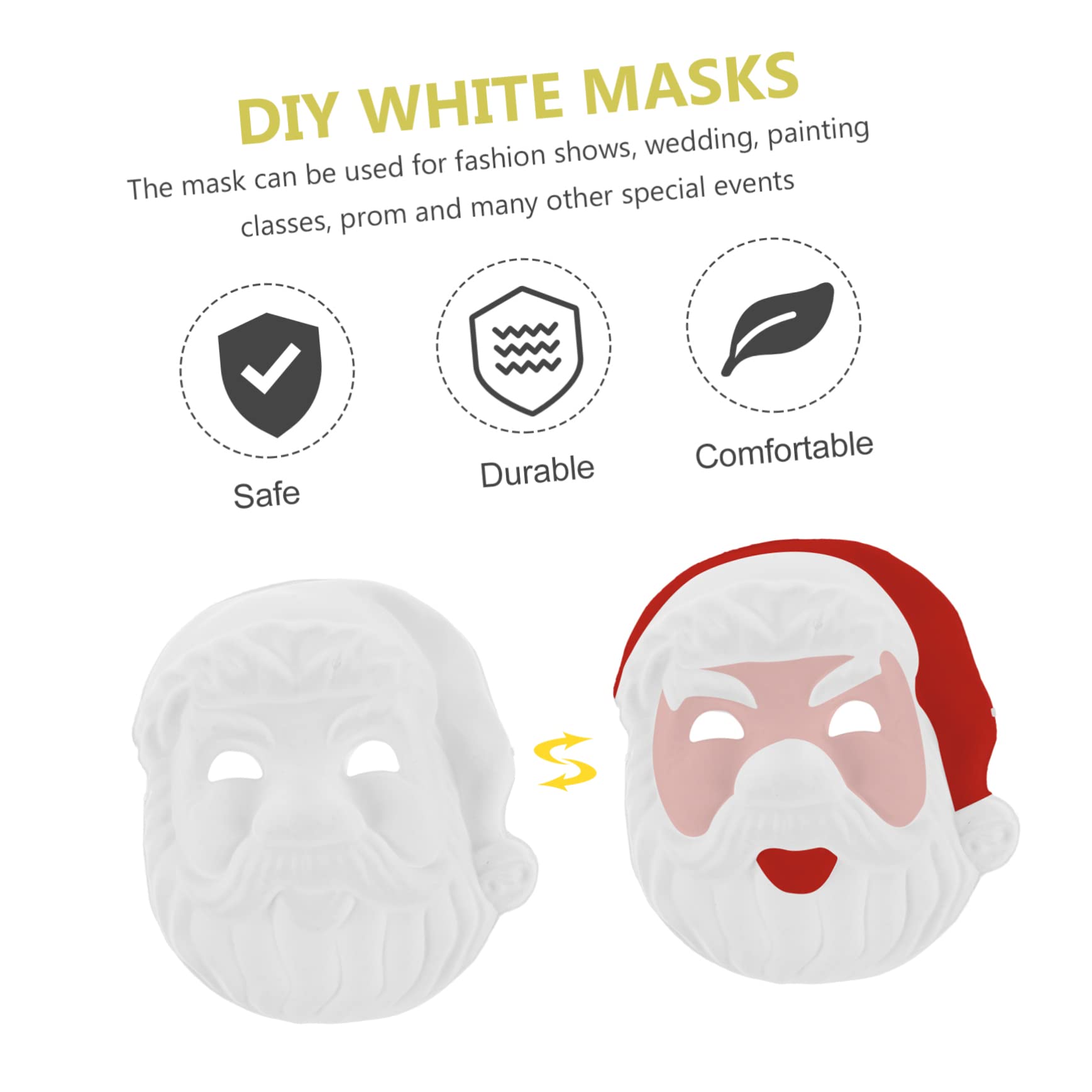 ibasenice 30pezzi Maschere Vuote Santa Claus Per Maschere Per e Cosplay Accessori Per e
