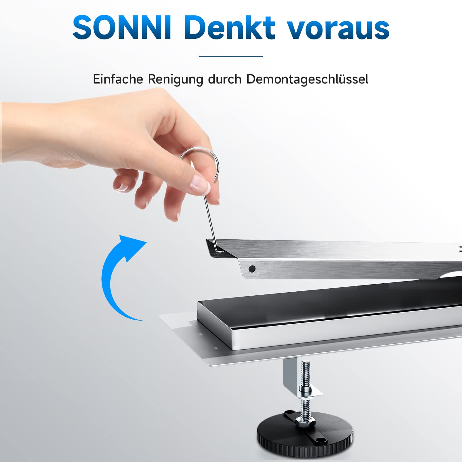 SONNI Prysznicowa rynna prysznicowa, 90 cm, ze stali nierdzewnej, kompletny zestaw, dwustronny odpływ prysznicowy, odpływ podłogowy, płaski z zatrzymaniem zapachów i sitkiem do włosów, odpływ krawędzi 2 w 1, rynna odpływowa ze stali nierdzewnej, kompletny