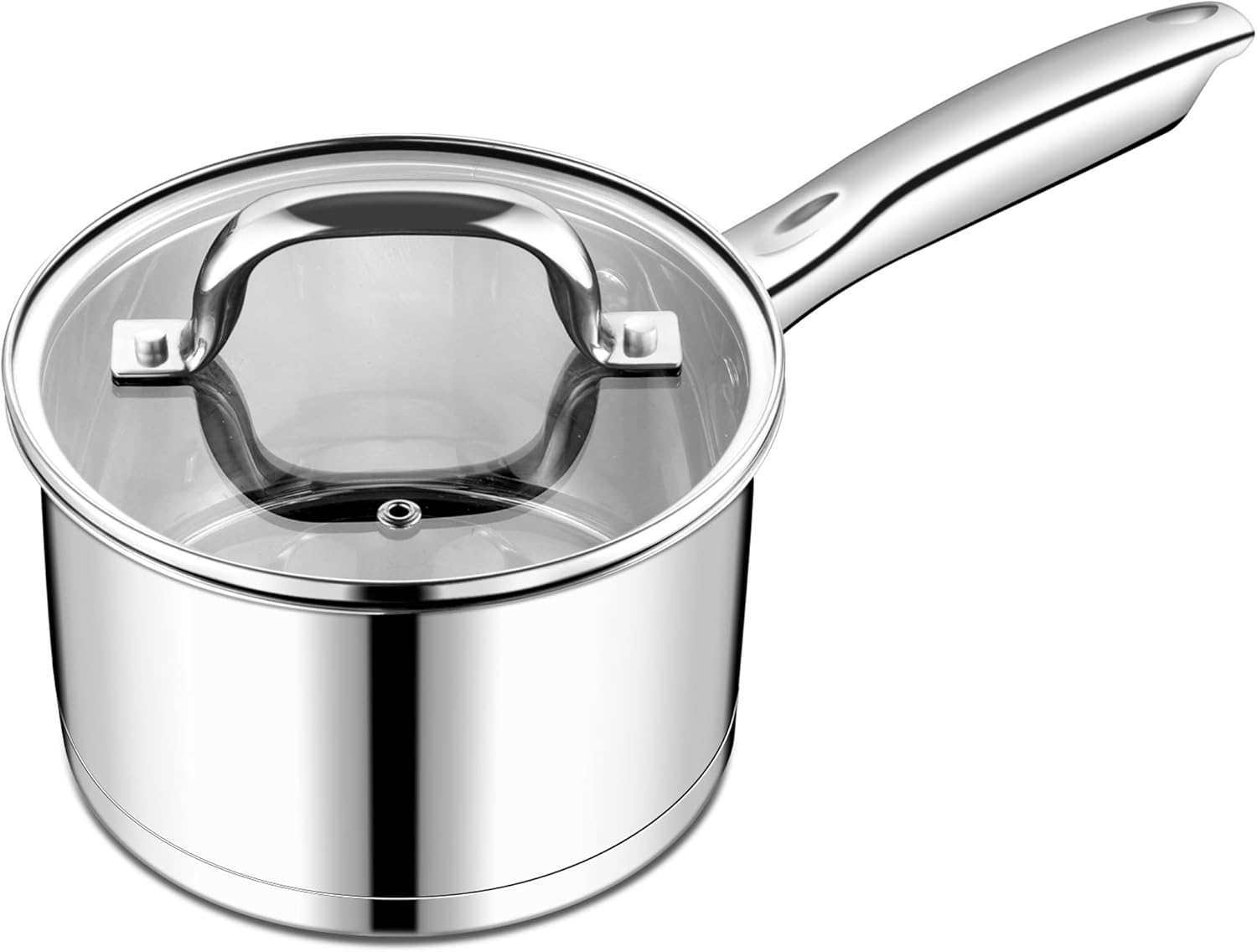 Homikit 2QT Saucepan with Lid, 2 Quart Stainless Steel