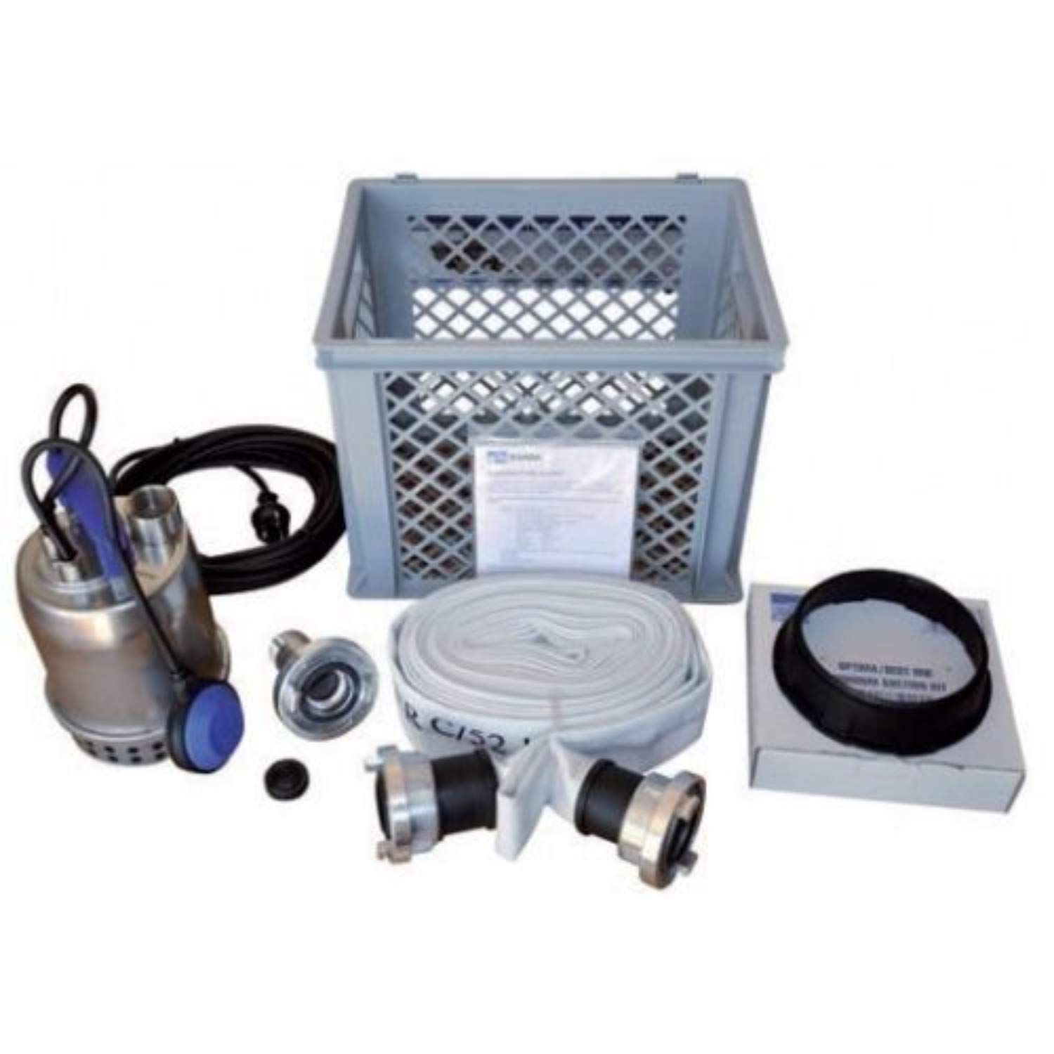 Bomba sumergible de achique, serie Fluset Best One MA-FS Kit de intervención rápida, para inundaciones, evacuación y trasiego de líquidos limpios, 0,25kW 0,33 CV, color gris (referencia: 6000003254)