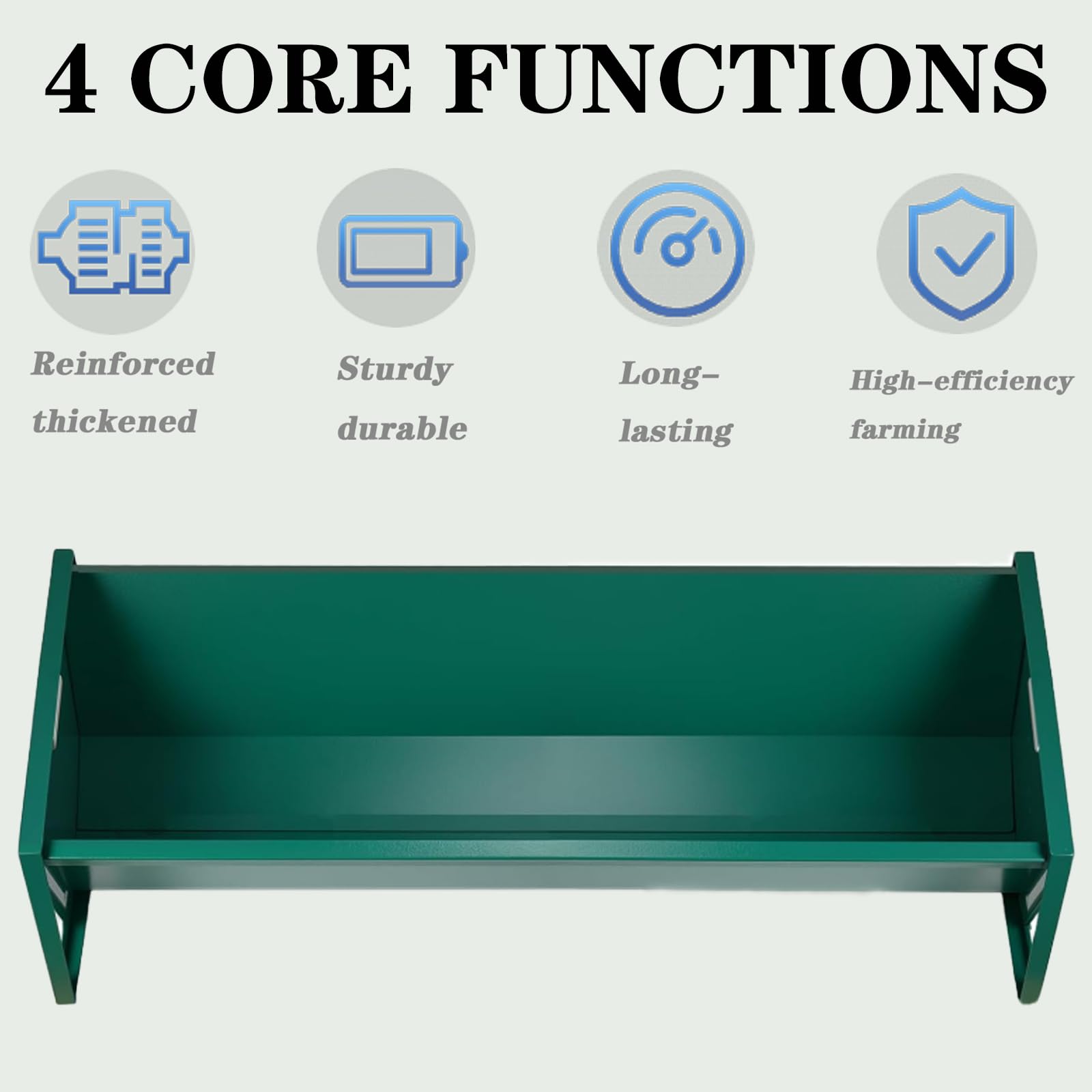 114cm Comedero para Cabras, Gran Capacidad Metático Alimentador De Heno Portátil Comedero De Heno, Comedero Resistente Fácil De Limpiar, para Oveja Caballo Vaca Ganado,Verde,Galvanised Steel