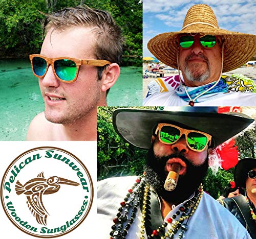 Wood Sunglasses | Polarized | Vintage Wooden Frame | 100% UVA/UVB Protection | Bamboo Case | Men and Women3