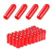 Vista 15 de Aopin Cubierta de tapa de extremo redondo de goma de 3/10 pulgadas (0.295 in), protectores de rosca de tornillo de PVC flexible de tubería