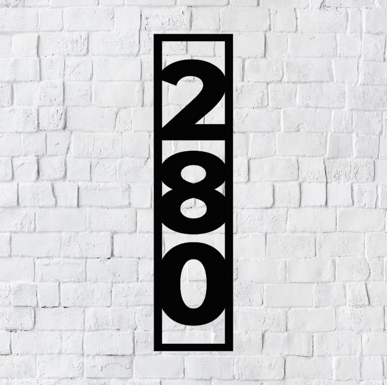 Metal House Number Sign Tree of Life Address Sign Modern Address