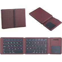 iPazzPort Foldable Bluetooth Keyboard for iPad, Portable Wireless Travel Keyboard with Multi-Device Pairing, Rechargeable Compact Keyboard for Tablet, Phone, Laptop, iOS Android Windows Mac