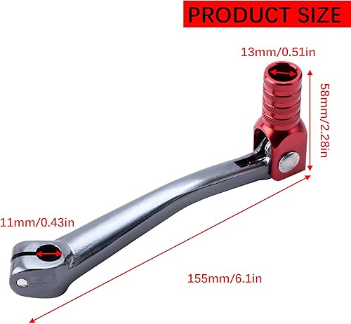 Miniatura 2 de CNC - Palanca de cambio de marchas plegable, de 2 pulgadas, de aluminio, para Honda XR50 CRF50 XR CRF 50cc 70cc 90cc 110cc 125cc Dirt Pit Bike