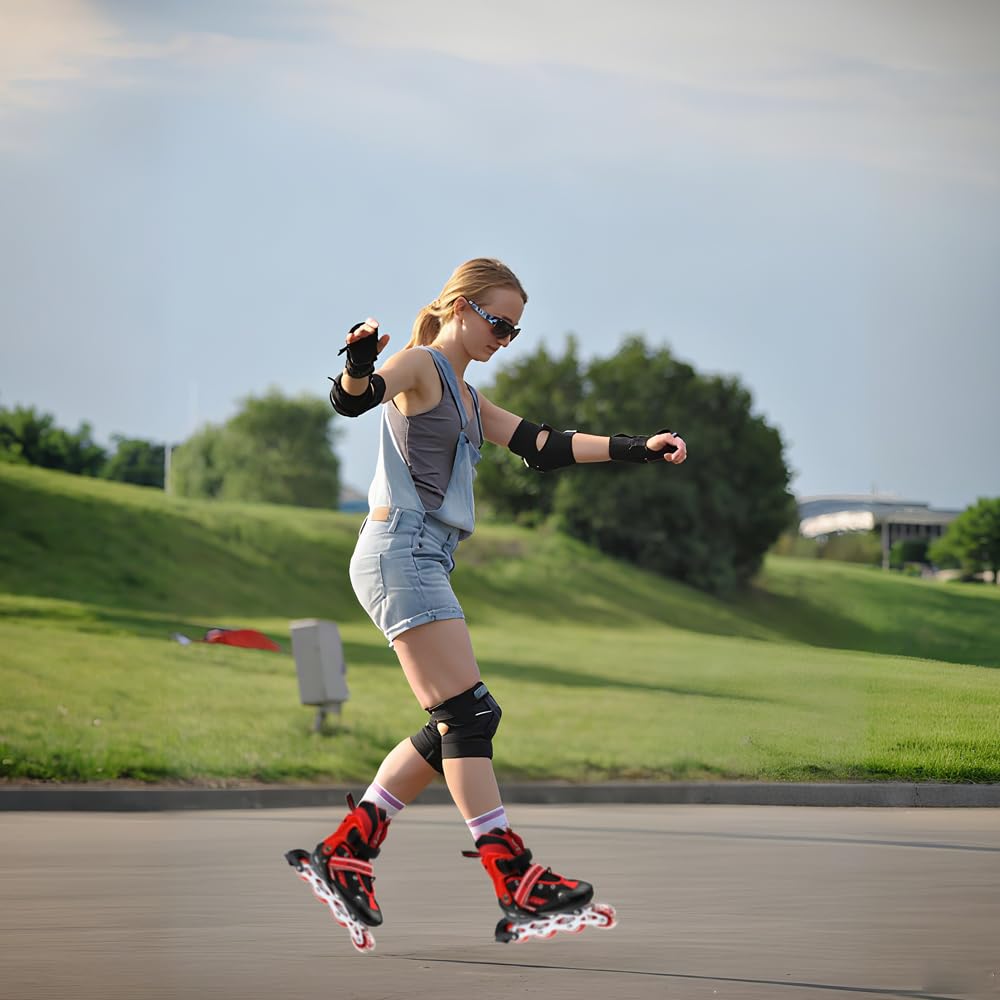 Inline Skates |Inliner für Kinder & Erwachsene | Inline Skates mit großen Rädern 76 mm | Kids-Inliner verstellbare Inline-Skates für Erwachsene und Jugendliche, sichere Outdoor-Rollschuhe für Damen Herren Mädchen Jungen Inline Skates Kinder Vestellbare In