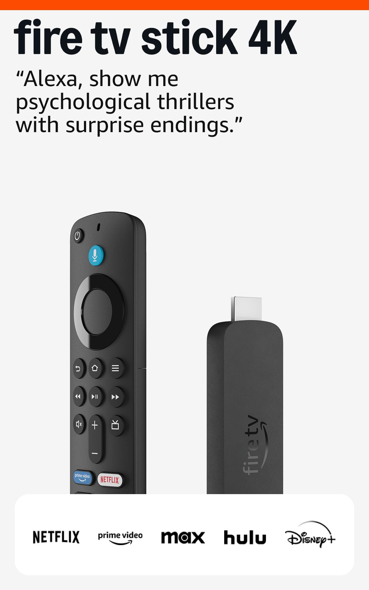 Amazon Fire TV Stick 4K (newest model) with AI-powered Fire TV Search, Wi-Fi 6, stream over 1.8 million movies and shows, free & live TVReducing CO2