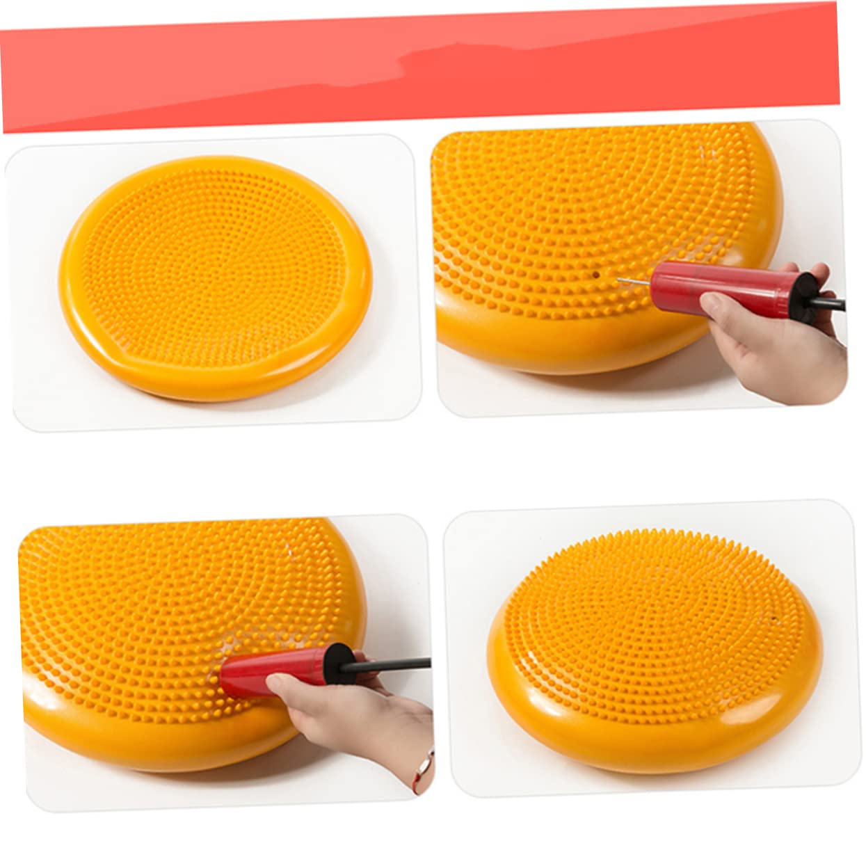 Cuscino di Equilibrio Gonfiabile Porpora in Pvc Pompa Manuale | Disco Wobble per Adulti e Ragazzo Ragazza, Aiuta a Migliorare Bilanciamento e Supporto Lombare